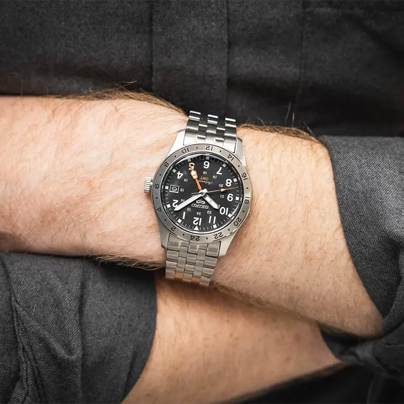Seiko 5 Sports Field GMT Black Dial Men's Watch | SSK023K1